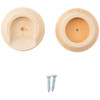 National Hardware 1-3-8 In. Natural Wood Closet Rod Socket (2-Pack) N269-068 256811