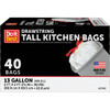 Do it Best 13 Gal. Tall Kitchen White Trash Bag (40-Count) 627992