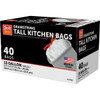 Do it Best 13 Gal. Tall Kitchen White Trash Bag (40-Count) 627992 627992