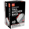Do it Best 13 Gal. Tall Kitchen White Trash Bag (40-Count) 627992 627992