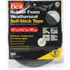 Do it Best 3-8 In. x 5-16 In. T x 10 Ft. L Black Rubber Foam Weatherstrip Tape R538HDB 265349
