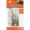 National Hardware 3-1-2 In. Square Galvanized Steel Broad Door Hinge (2-Pack) N208-843 232028