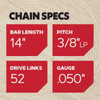 AdvanceCut 14" Repl Saw Chain S52 705640 AdvanceCut 14" Repl Saw Chain S52 705640