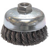 Weiler Vortec 4 In. Knotted 0.02 In. Angle Grinder Wire Brush 36044