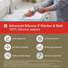 GE Advanced Silicone Kitchen & Bath Sealant, Almond, 10.1  Oz. Cartridge 2816707 791014