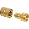 Apache 1 Male, 1 Female Brass Garden Hose Quick Connect Connector Set 44048664