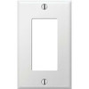 Amerelle PRO 1-Gang Stamped Steel Rocker Decorator Wall Plate, Smooth White