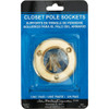 John Sterling Closet-Pro 1-3-8 In. Steel Closet Rod Socket, Brass (2-Pack) BC-0039-3 218008