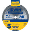 Irwin Classic Series 7-1/4 In. 24-Tooth Framing/Ripping Circular Saw Blade