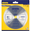 Irwin Steel 6-1-2 In. 140-Tooth Ripping-Crosscutting Circular Saw Blade 11820ZR 335592