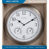 Acurite 13.5" Metal Indoor-Outdoor Clock Thermometer 00920A4 650236