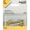 National Hardware Solid Brass 3 In. Hook & Eye Bolt N118-158 206093