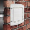 Dundas Jafine EzAccess 4 In. White Plastic Dryer Vent Hood BHLH4WZW 277195