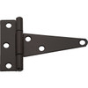 National Hardware 4 In. Black Heavy-Duty Tee Hinge (2-Pack) N129-007