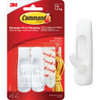 Command Medium Utility Hook, White, 2 Hooks, 4 Strips 17001ES-2PK