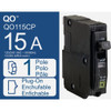 Square D QO 15A Single-Pole Standard Trip Circuit Breaker QO115CP 528192