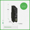 Square D QO 15A Single-Pole Standard Trip Circuit Breaker QO115CP 528192