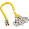 Yellow Jacket 2 Ft. 12-3 Contractor Grade Power Block Extension Cord 2882 536733