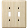 Amerelle 2-Gang Solid Ash Toggle Switch Wall Plate, Unfinished Ash 401TT