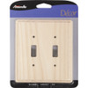 Amerelle 2-Gang Solid Ash Toggle Switch Wall Plate, Unfinished Ash 401TT 506117