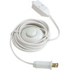 Master Electrician 15 Ft. 18/2 White Extension Cord with Foot Switch
