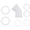 Do it Best 1-1-2 In. White PVC 45 Degree Elbow Coupling DIB55-7W 436282