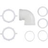 Do it Best 1-1-2 In. White PVC 90 Degree Elbow Coupling DIB55-5W 436264