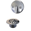 Keeney Rough Brass Trip Lever Bath Drain with Polished Chrome Trim 606RB 404930