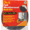 Frost King Gray 5-8 In. x 3-16 In. x 17 Ft. Felt Weatherstrip S258-17H 266456