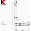 Keeney Foot Lok Stop Plastic Bath Drain with Polished Chrome Trim 63W 404967