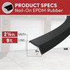Frost King 2-1-4 In. x 9 Ft. Black Rubber Weatherstrip Garage Door Seal G9H 261380
