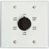 Dial Two-Speed Six-Position Metal Rotary Switch - 2 Gang Metal 7131