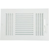 Home Impressions 6 In. x 10 In. White Steel Wall Register 3SW1006WH-B 402335