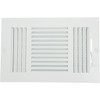 Home Impressions 6 In. x 10 In. White Steel Wall Register 3SW1006WH-B 402335