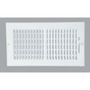Home Impressions 6 In. x 12 In. White Steel Wall Register 2SW1206WH-B