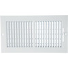 Home Impressions 6 In. x 12 In. White Steel Wall Register 2SW1206WH-B 413500
