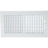 Home Impressions 6 In. x 12 In. White Steel Wall Register 2SW1206WH-B 413500