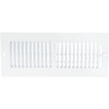 Home Impressions 4 In. x 12 In. White Steel Wall Register 2SW1204WH-B 402605