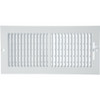 Home Impressions 6 In. x 14 In. White Steel Wall Register 2SW1406WH-B 412279