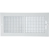Home Impressions 6 In. x 14 In. White Steel Wall Register 2SW1406WH-B 412279