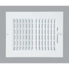Home Impressions 6 In. x 8 In. White Steel Wall Register 2SW0806WH-B