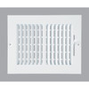 Home Impressions 6 In. x 8 In. White Steel Wall Register 2SW0806WH-B