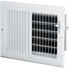 Home Impressions 4 In. x 8 In. White Steel Wall Register 2SW0804WH-B 439231