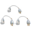 Master Electrician 8 In. 16-3 Short Extension Cord Set (3-Pack) 556991 515191