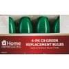 Home Impressions C9 Green Ceramic 125V Replacement Light Bulb (4-Pack) 900974 900974