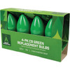 Holiday Wonderland C9 Green Ceramic 125V Replacement Light Bulb (4-Pack) 900974 900974