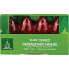 Home Impressions C9 Red Transparent 125V Replacement Light Bulb (4-Pack) 906603 906603