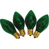 Home Impressions C9 Green Transparent 125V Replacement Light Bulb (4-Pack)