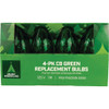 Home Impressions C9 Green Transparent 125V Replacement Light Bulb (4-Pack) 906611 906611
