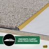 M-D Building Products Satin Brass 1-3-8 In. x 3 Ft. Aluminum Carpet Gripper 79053 262404
